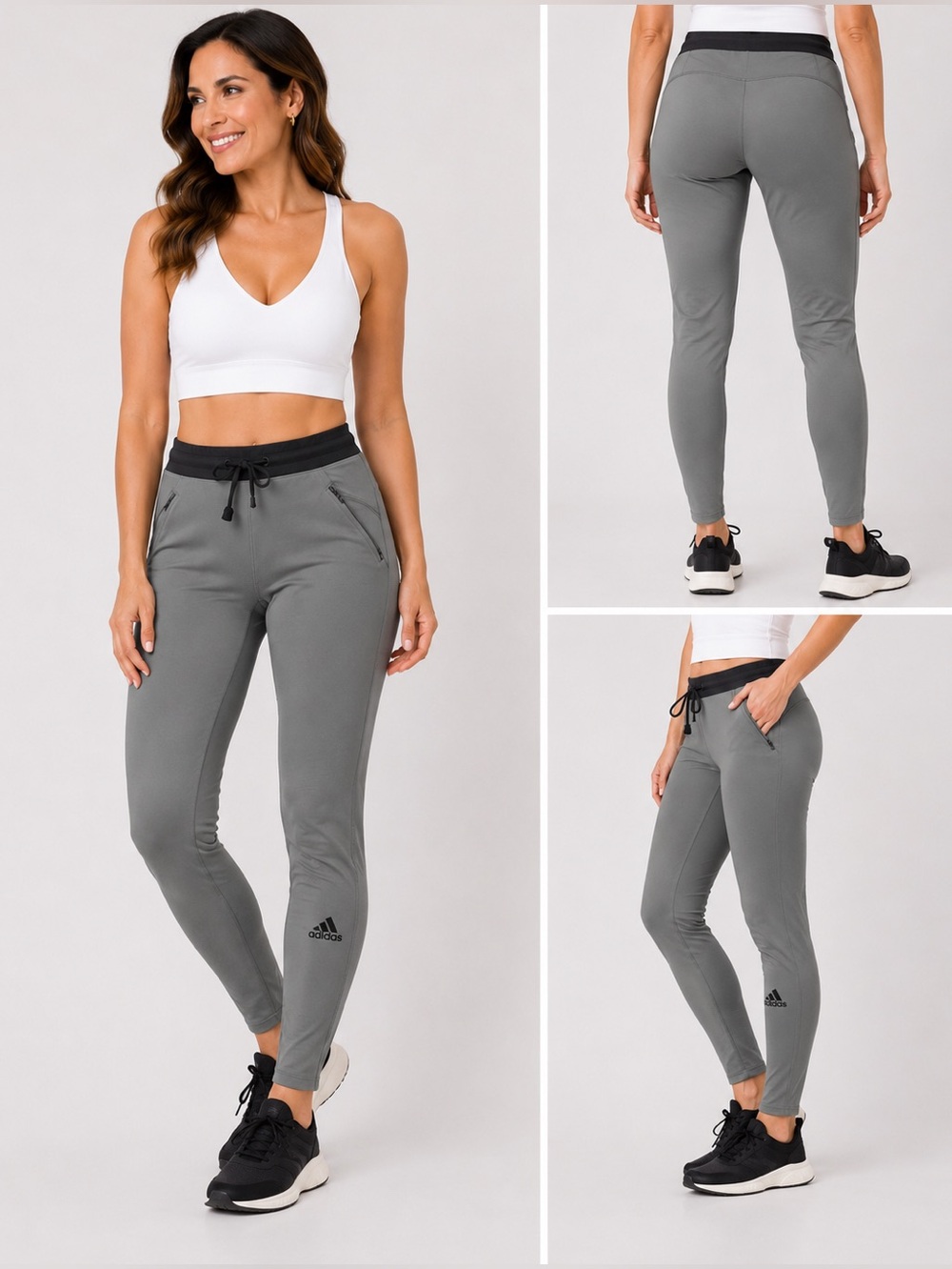Adidas Women's Gray Leggings Size Small